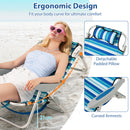 Set Of 2 Lightweight Aluminium Frame Folding Beach Chairs
