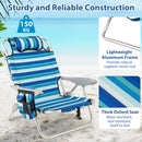 Set Of 2 Lightweight Aluminium Frame Folding Beach Chairs
