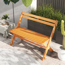 Folding Outdoor Bench For 2 People