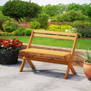 Folding Outdoor Bench For 2 People