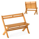 Folding Outdoor Bench For 2 People
