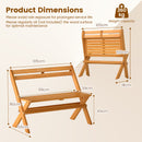 Folding Outdoor Bench For 2 People
