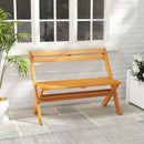 Folding Outdoor Bench For 2 People