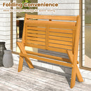 Folding Outdoor Bench For 2 People