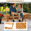 Folding Outdoor Bench For 2 People
