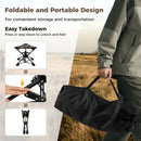 Folding Swivel Camping Hunting Stools With Anti-Sink Feet And Carry Bag-Camouflage