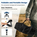 Folding Swivel Camping Hunting Stools with Anti-Sink Feet and Carry Bag-Blue