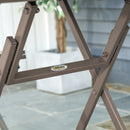 Outsunny 3 PCS Foldable Garden Bistro Set Folding Table And Chairs Set, Grey