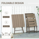Outsunny 3 PCS Foldable Garden Bistro Set Folding Table And Chairs Set, Grey