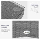 Outsunny  Rattan Bistro set 3pc - Grey