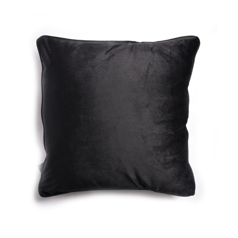 Lewis's French Velvet Piped Cushion 45x45cm -Black