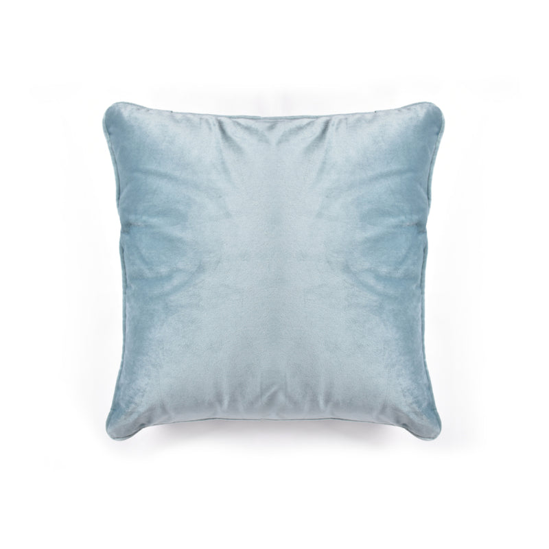 Lewis's French Velvet Piped Cushion 45x45cm - Duck Egg
