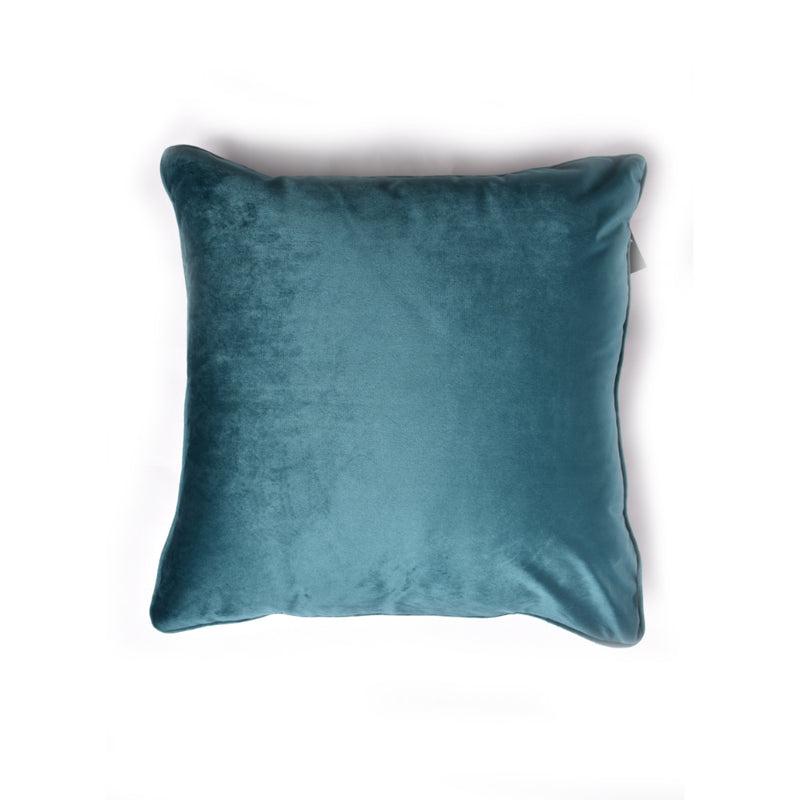 Lewis's French Velvet Piped Cushion 45x45cm - Teal