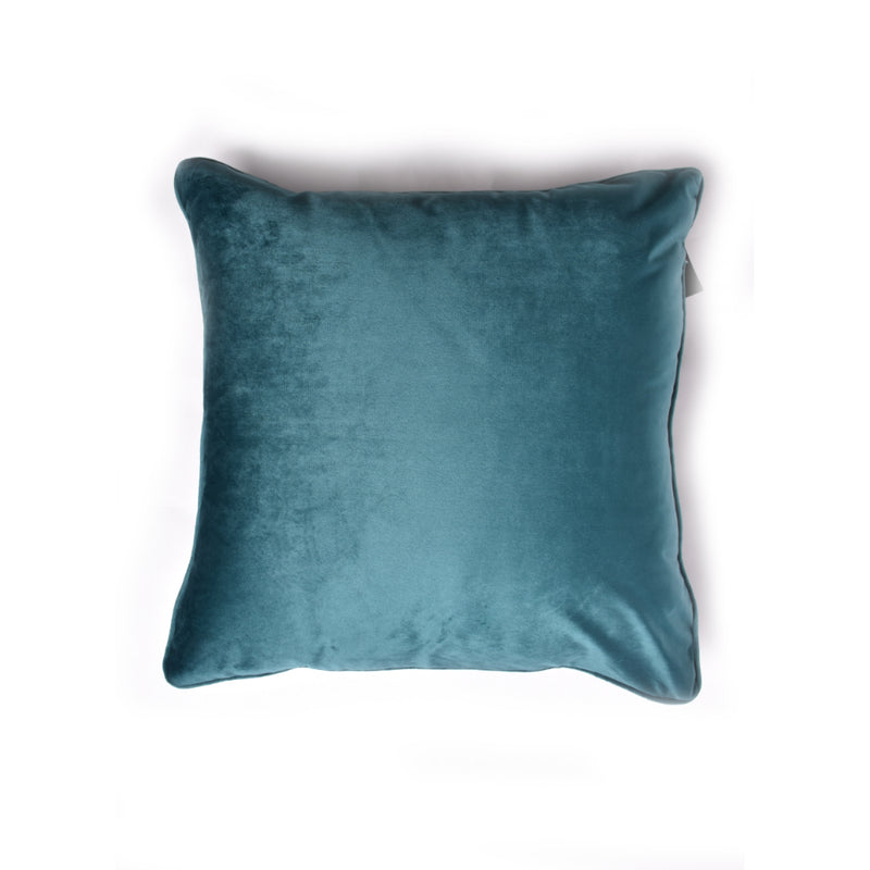 Lewis's French Velvet Piped Cushion 55x55cm - Teal