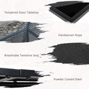 Outsunny 5 Pieces Patio Dining Set With Foldable Back, Light Grey