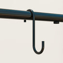 Outsunny 3 Tier Plant Stand w/ Hanging Hooks for Balcony Living Room, Black