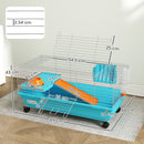 PawHut Small Animal Cage , Rabbit Cage With Wheels And Water Bottle