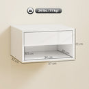 HOMCOM Floating Nightstands Set of 2, Bedside Table w/ Drawer and Open Shelf