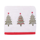 Fusion Christmas Trees Hand Towel - 2 Pack in White