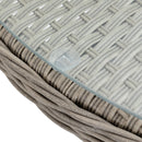 Outsunny Rattan Dining Set 4 Seater - Grey