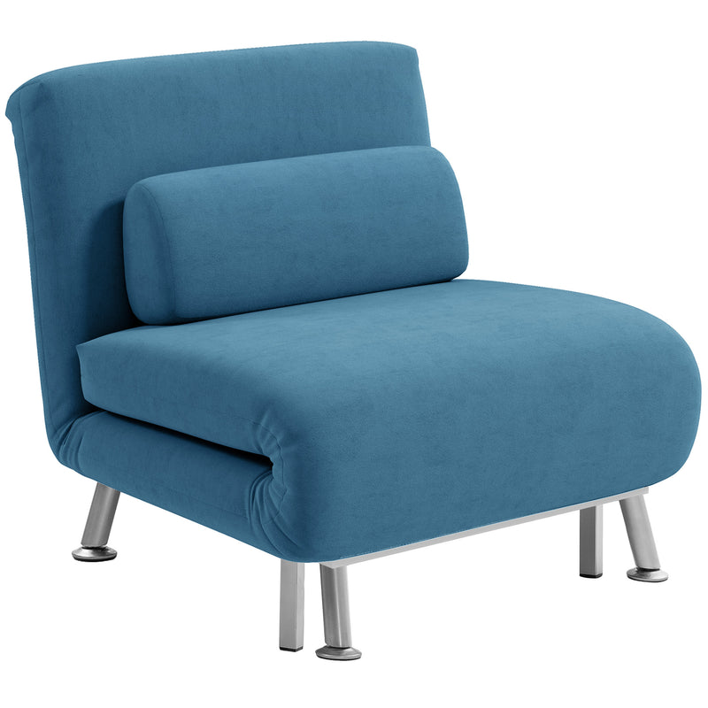 HOMCOM Single Folding 5 Position Convertible Sleeper Chair Sofa Bed