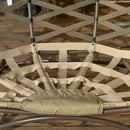 Outsunny 2 Seater Egg Chair Outdoor With Cushion, Cup Pockets