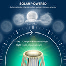 Outsunny 72 cm Rattan Solar Floor Lamp, Auto On/Off LED Garden Light, Grey