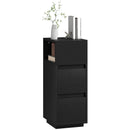 HOMCOM Slim Bedside Table, Bedside Cabinet with Open Shelf and 2 Drawers