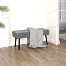 HOMCOM End of Bed Bench with Thick Padding and Steel Legs for Entryway