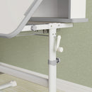 AIYAPLAY Kids Desk And Chair Set W/ Tiltable Desktop Reading Rack - Pink