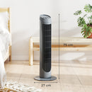 HOMCOM 75cm Tower Fan Noise Reduction Wind 3-Level Cool ABS Indoor Grey