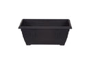 40cm Black Window Box Planter - Venetian Plastic Flower Plant Pot Garden Trough Indoor Outdoor