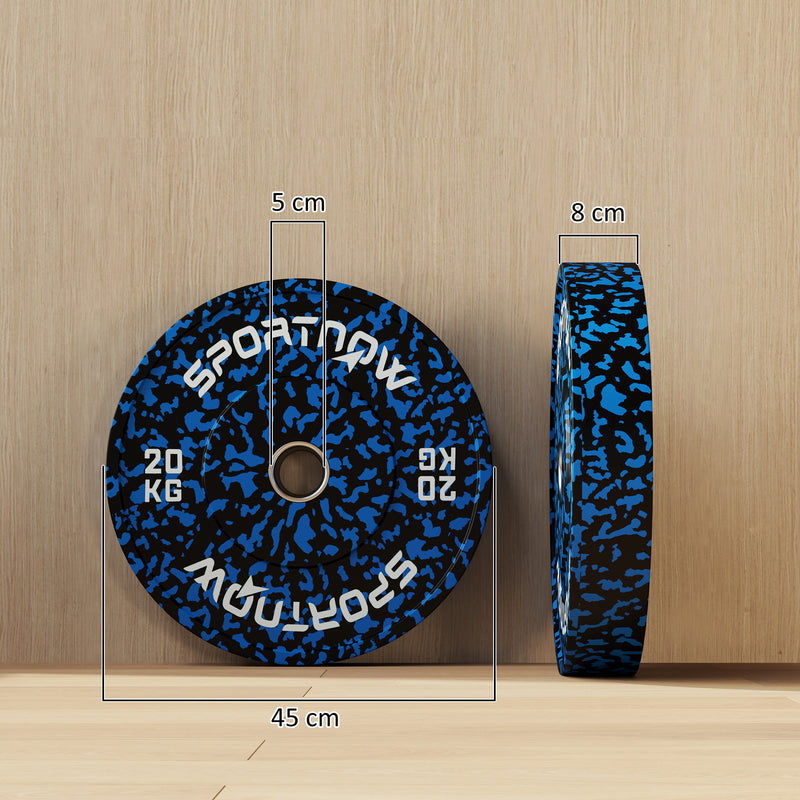 SPORTNOW Olympic Weight Plates With 5cm Holes For Weight Lifting