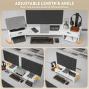 HOMCOM Dual Monitor Stand Riser With Adjustable Length And Angle