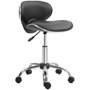 HOMCOM Office Chair Beauty Salon Rolling Technician Stool Chair - Black/Grey/Pink