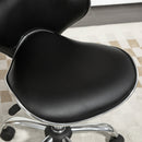 HOMCOM Office Chair Beauty Salon Rolling Technician Stool Chair - Black/Grey/Pink