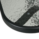 Outsunny Garden Dining Set, Glass Table w/ Umbrella Hole