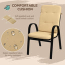 Outsunny Garden Dining Set, Glass Table w/ Umbrella Hole