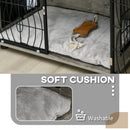 PawHut Dog Crate Furniture End Table w/ Cushion