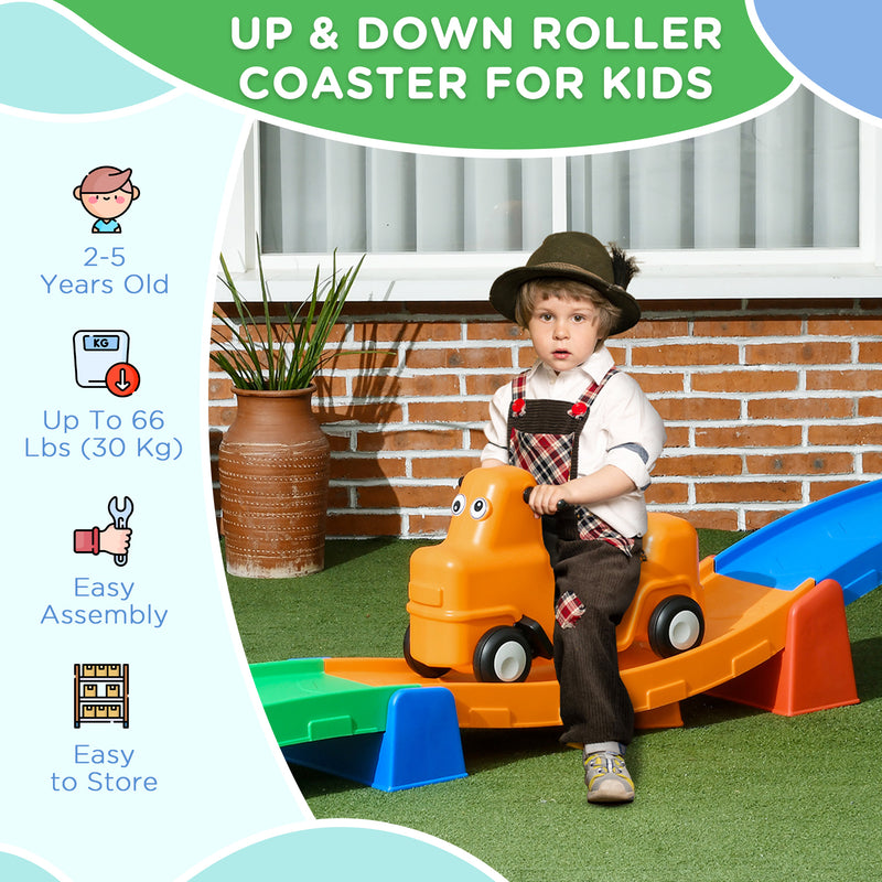 AIYAPLAY 3(m) 4 Pieces Up And Down Kids Rollercoaster, For Ages 2-5 Years