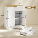 HOMCOM Sideboard Storage Cupboard with Drawer for Living Room Entryway White