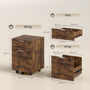 HOMCOM 2 Drawer Filing Cabinet with Adjustable Hanging Bars for A4 and Letter
