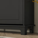 HOMCOM Narrow Shoe Cabinet with 4 Flip Drawers Adjustable Shelves