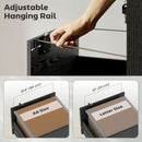HOMCOM 3 Drawer File Cabinet Rolling Filing Cabinet For A4 And Letter Black