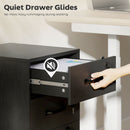 HOMCOM 3 Drawer File Cabinet Rolling Filing Cabinet For A4 And Letter Black