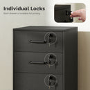 HOMCOM 3 Drawer File Cabinet Rolling Filing Cabinet For A4 And Letter Black