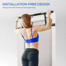 SPORTNOW Pull-Up Bar Doorway Push Up Stand W/ Resistance Bands
