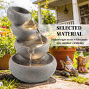 Outsunny Water Fountain Outdoor, 4-Tier Garden Water Feature