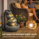 Outsunny Water Fountain Outdoor, 4-Tier Garden Water Feature