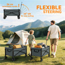Outsunny 81L Festival Trolley On Wheels, Garden Folding Trolley Cart, Grey